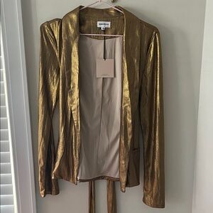 Superdown Shimmering Gold Blazer